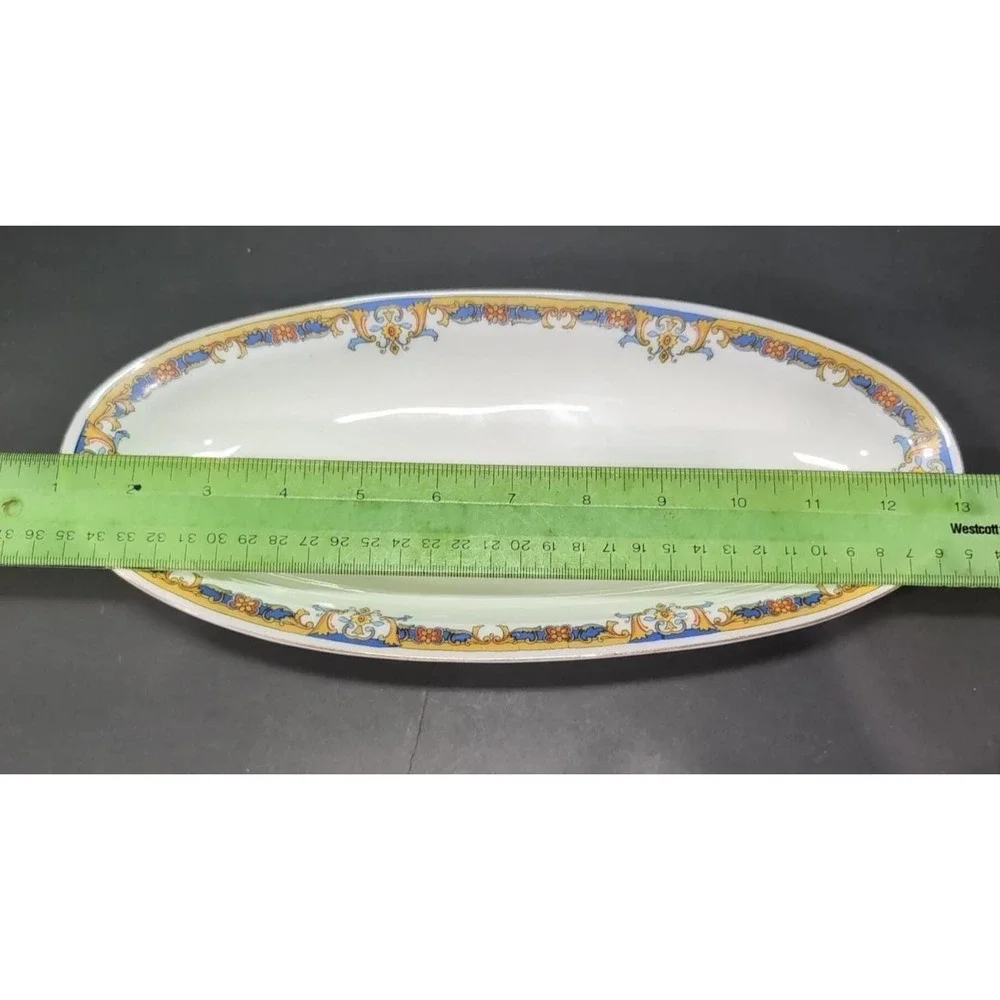 Epiag Elyrian Oval Celery Dish, Czechoslovakian Serving Platter, Vintage Plate‎